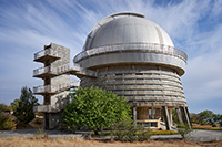 Tower of the ZTA-2.6m telescope, built in 1975 and designed by Gurgen Minassian. Byurakan Astrophysical Observatory, Armenia.